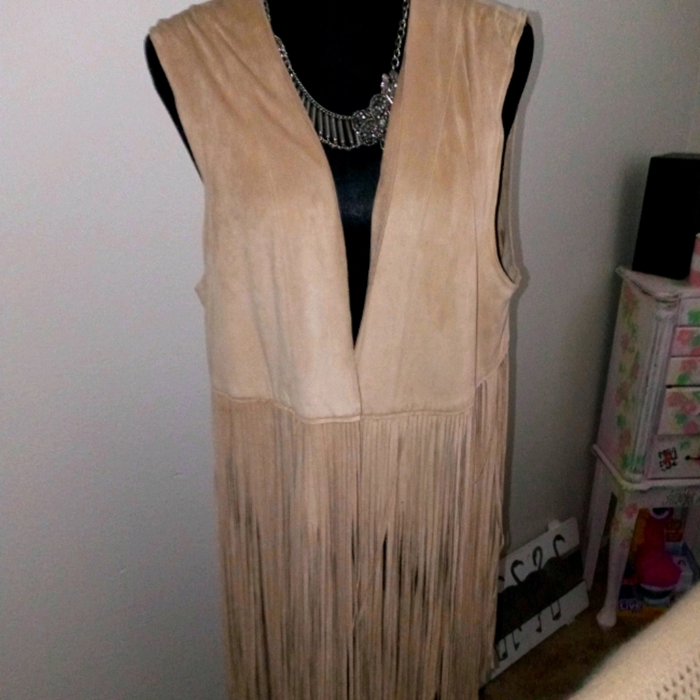 Torrid Suede Fringe Vest